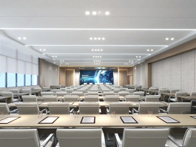 现代会议室3D模型下载